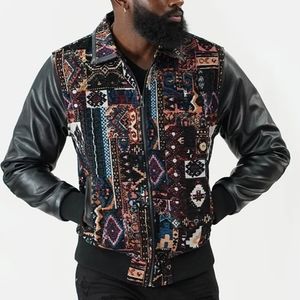 MAKOBI GIANNI TAPESTRY VARSITY JACKET